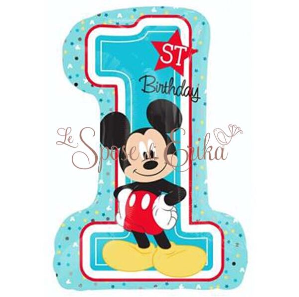Palloncino TOPOLINO Primo Compleanno Walt Disney - LE SPOSE DI ERIKA